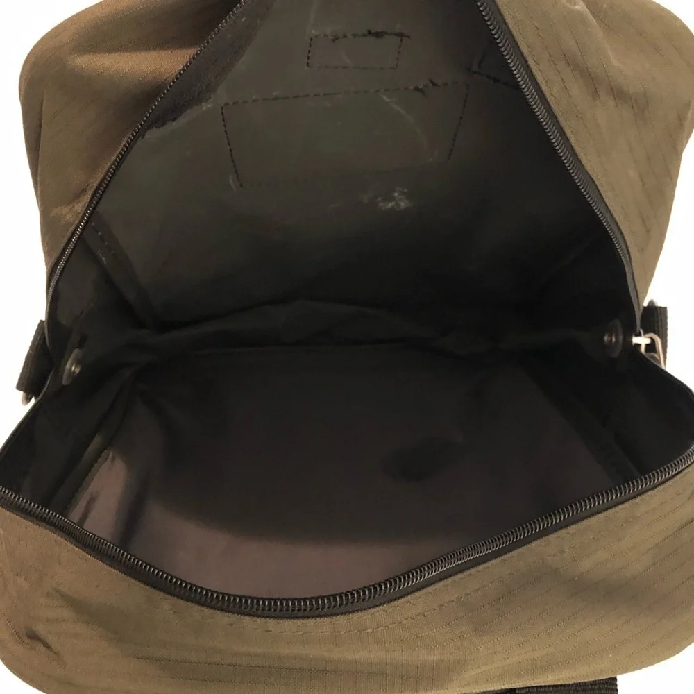 Eddie Bauer carry on travel bag lap top bag. Green rip stop material.